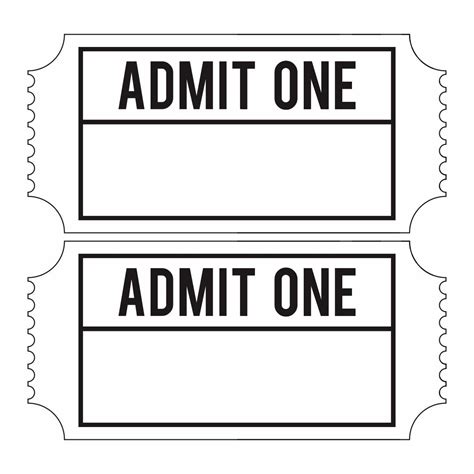 free admit one ticket template